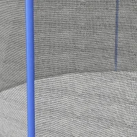Rete di Protezione per Trampolini a 6 Pali con Ingresso con Cerniera, in PE, Ø305x180 cm, Nero e Blu