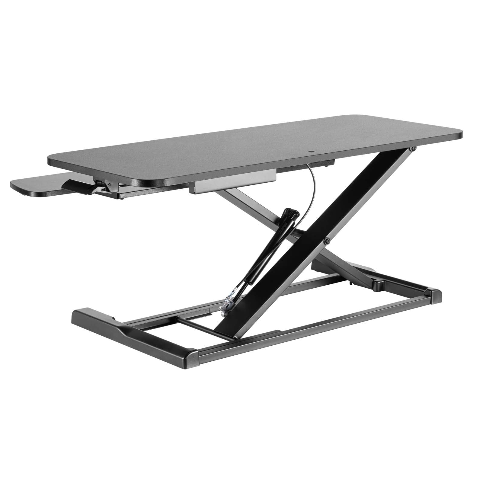 Toboli Alzata per monitor 95x40cm con porta tastiera, regolabile, Supporto di rialzo per computer