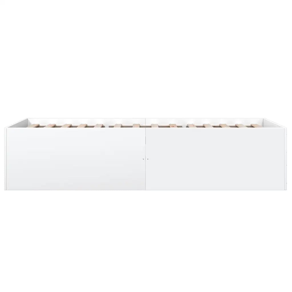 Giroletto-Struttura Letto Bianco 100x200 cm in Legno Massello 387865
