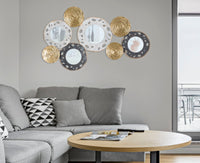 Pannello Gloty 91x4,5x54,5 cm in Ferro MDF e Specchio Multicolor