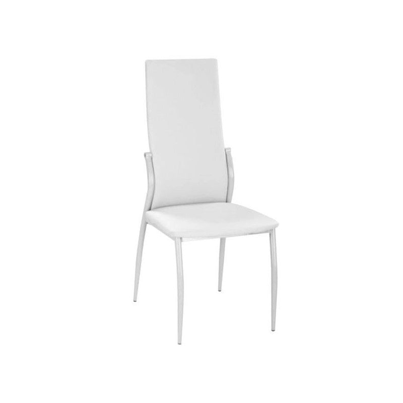 Set di 6 Sedie Melany Bianco Pvc 43,5x41,5x99