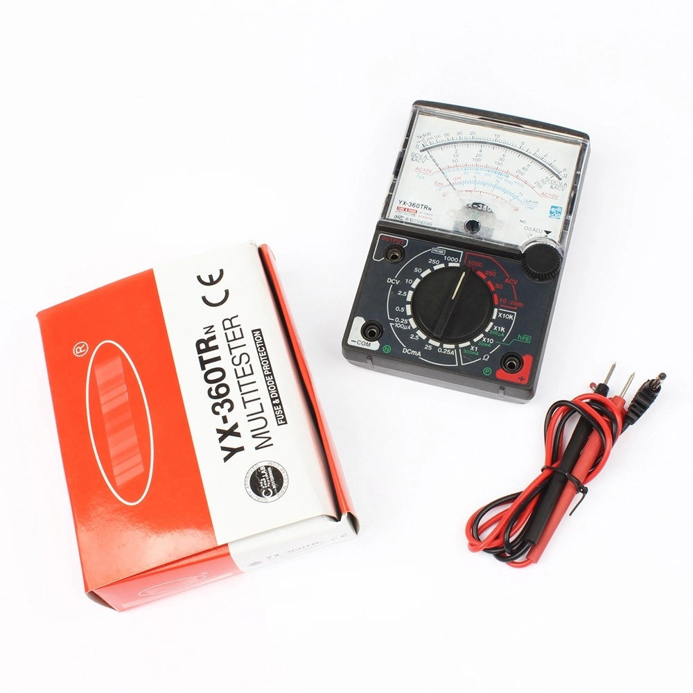 Trade Shop - Misuratore Analogico Portatile Voltmetro Amperometro Ohmmetro Yx-360trn -