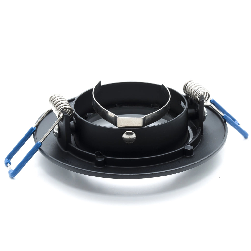 Porta faretto nero supporto luci incasso 75mm luce LED soffitto orientabile GU10 COLORE NERO