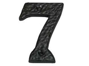 NUMERO CIVICO 7 IN FERRO NERO OPACO