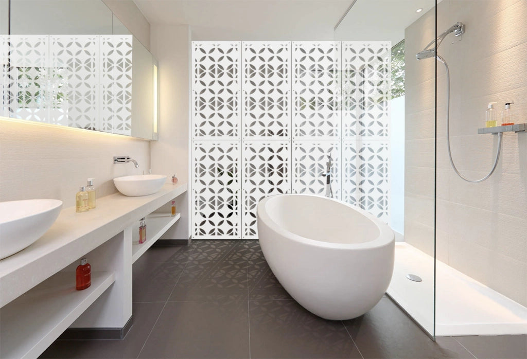 ALIEN - Pannello in PVC traforato - Parasole Misura: 73x148 cm, Colore: bianco