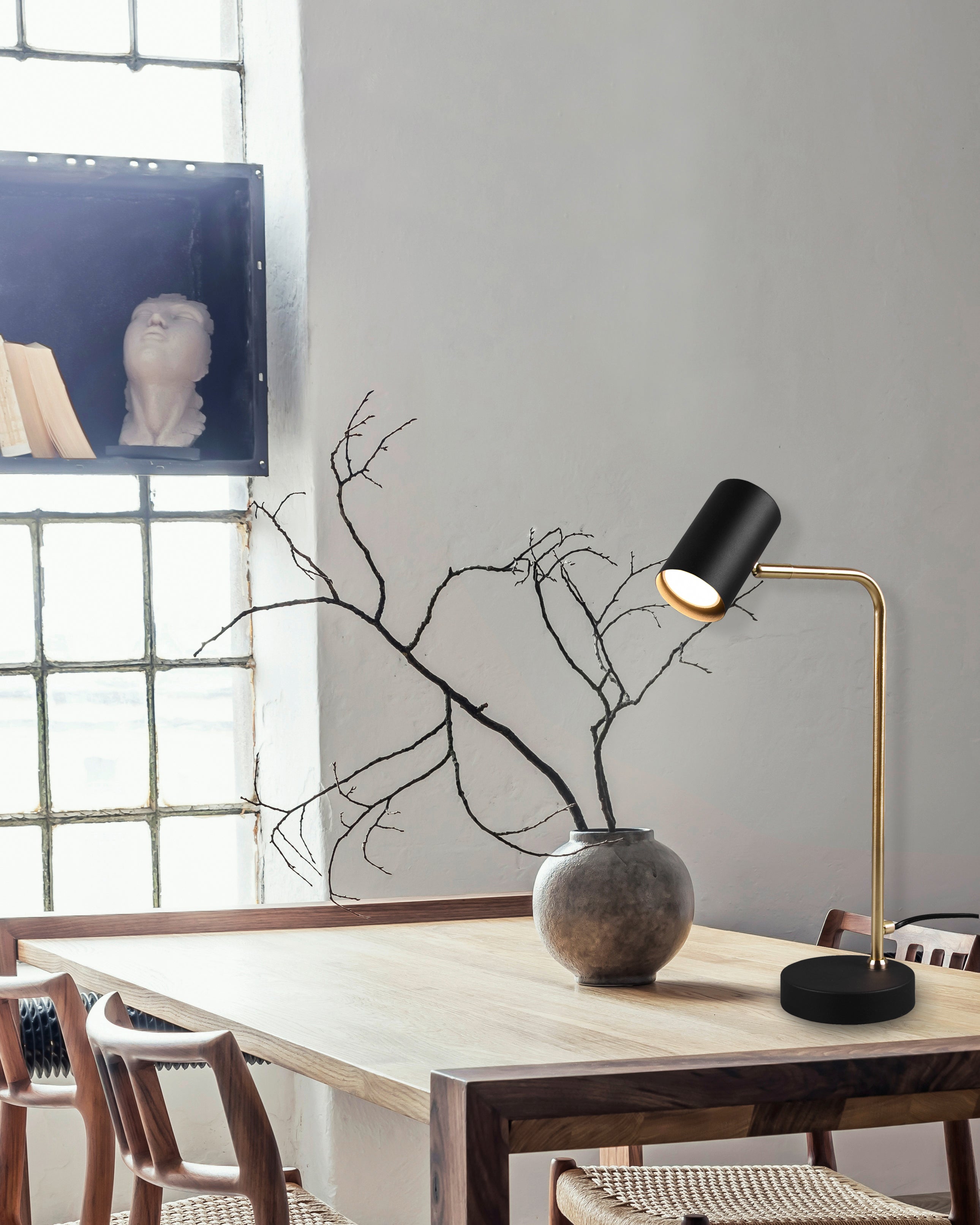 Lampada tavolo da Interno a Led in Metallo Metallo Opaco