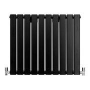 Radiatore Termosifone Termoarredo Design Piatto Pannello Elementi Nero Opaco