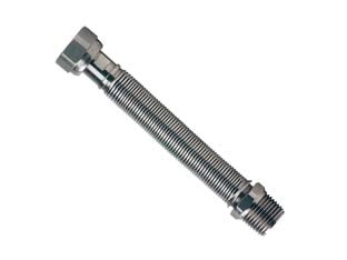 FLESSIBILE ESTENSIBILE PER ACQUA IN ACCIAIO INOX  MF 1/2  ø DN 15  mm.100/200
