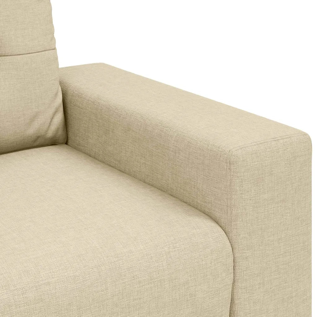 vidaXL Divano Divanetto Crema 120 cm in Tessuto