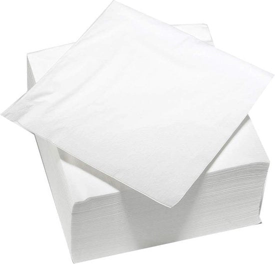 100 serviette di cotone a doppia strato 33 x 33 cm bianca FSC - tovaglie per feste - tovaglie per pranzi tovaglie di carta