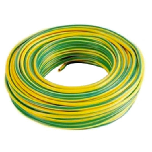 Cavo elettrico cordina unipolare giallo/verde antifiamma FS17 1 x 10 mm matassa 100 m