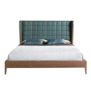 Letto in similpelle verde scuro