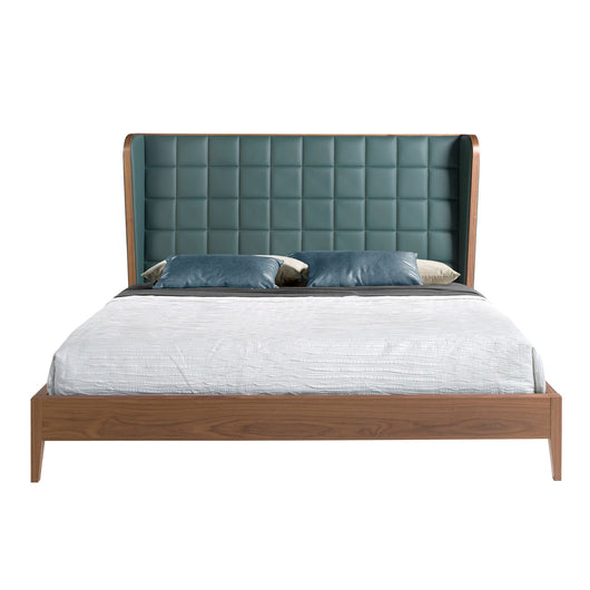 Letto in similpelle verde scuro