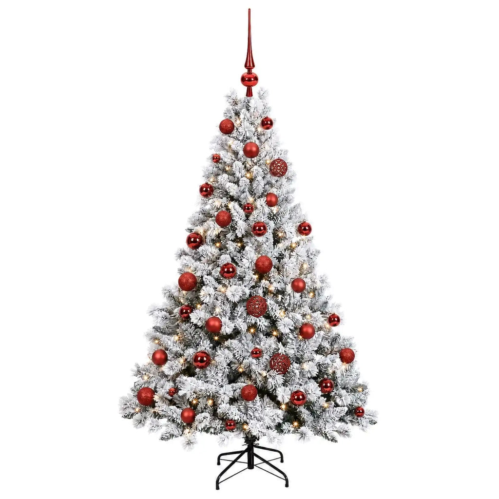 Albero di Natale Artificiale con Palline 120 cm 150 LED 3465867