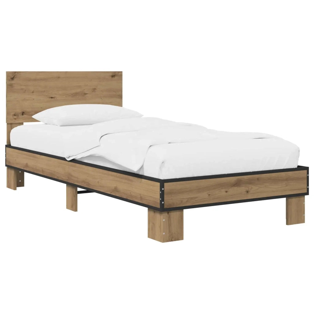 Struttura letto con testata Rovere Artigianale 80 x 200 cm 8009088