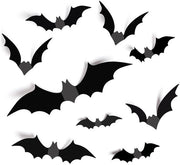 Decorazioni da Parete per Halloween 56 pezzi - Assortimento di Dimensioni - Materiale PVC - Esterno - Rimovibile con Facilità - Decorazioni per Halloween