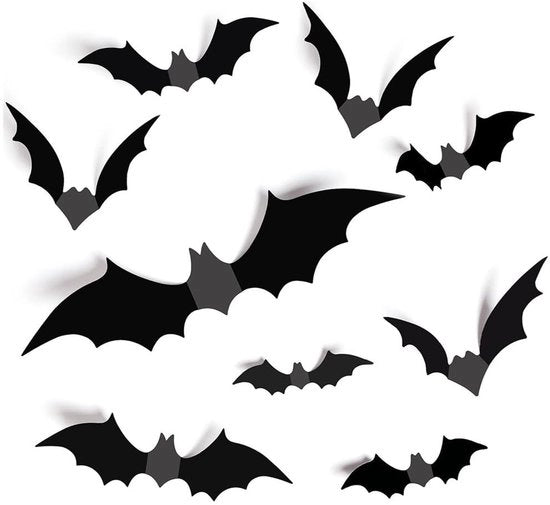 Decorazioni da Parete per Halloween 56 pezzi - Assortimento di Dimensioni - Materiale PVC - Esterno - Rimovibile con Facilità - Decorazioni per Halloween