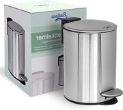 Emme per bagno - contenitore per rifiuti - 3 l - argento - acciaio inossidabile