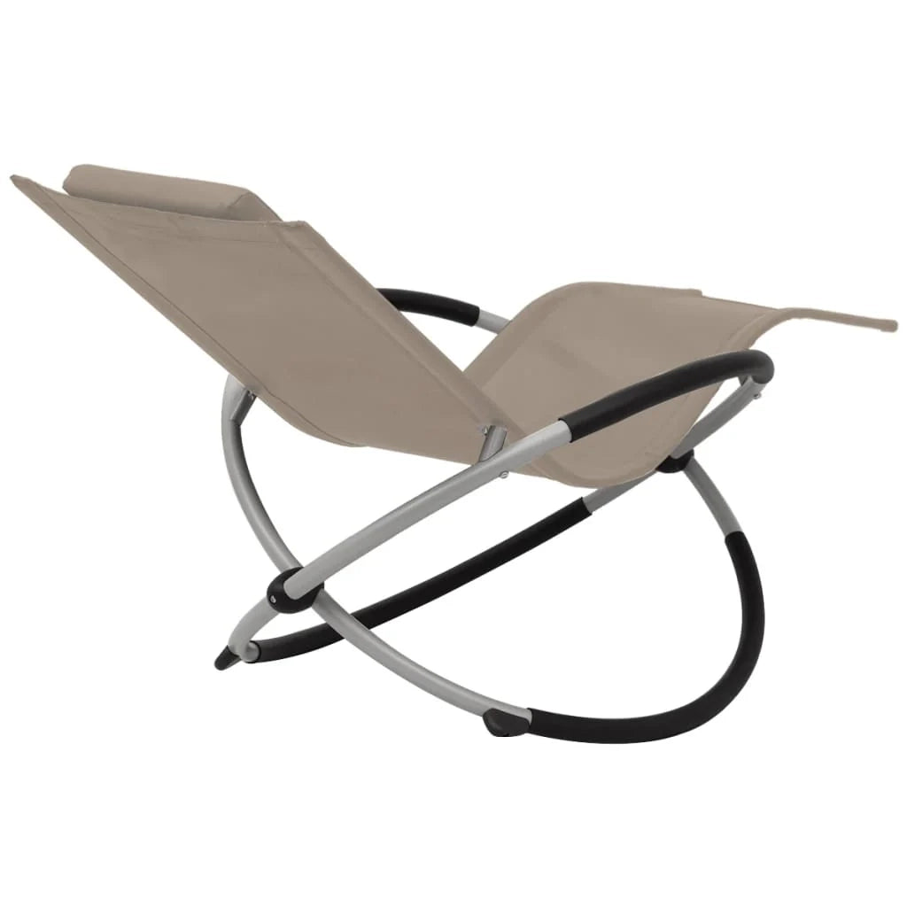 Lettino prendisole sedia a sdraio lettino prendisole letto da giardino mobili da giardino mobili da esterno geometrici acciaio color tortora 02_0012779