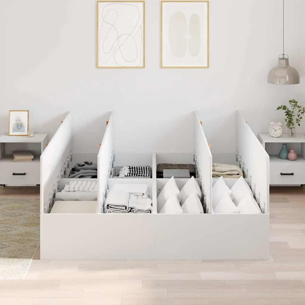 Struttura letto con contenitore Bianco 140 x 200 cm 3335373