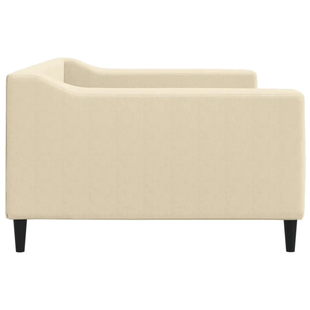Letto da Giorno Crema 100x200 cm in Tessuto 354170