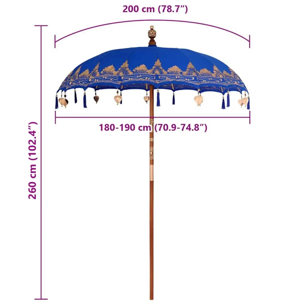 Parasol Balinese Blu 185 x 185 x 260 cm 42006456