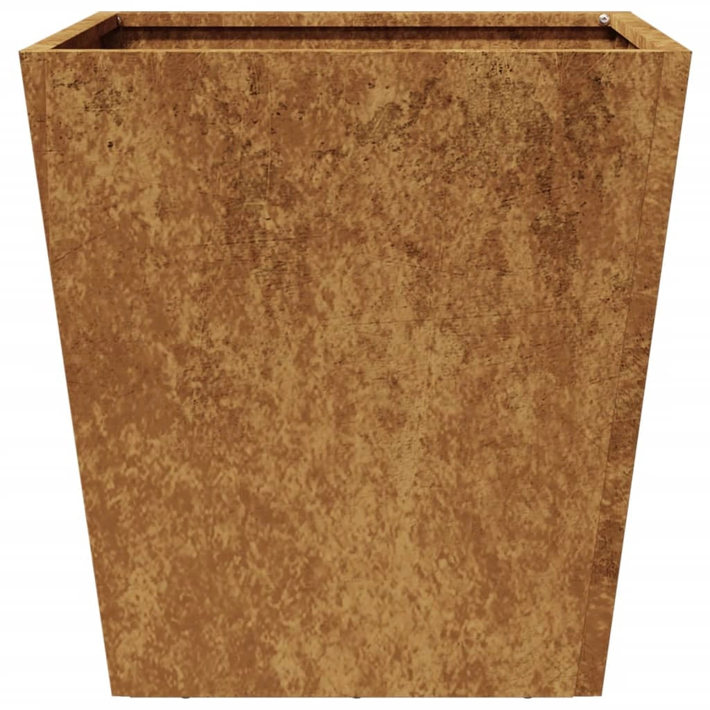 Fioriera rialzata per piante fiori giardino terrazze set da 2 40 x 40 x 40 cm acciaio Corten marrone 02_0038955
