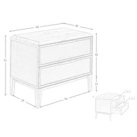 Comodino in pvc e noce verde scuro