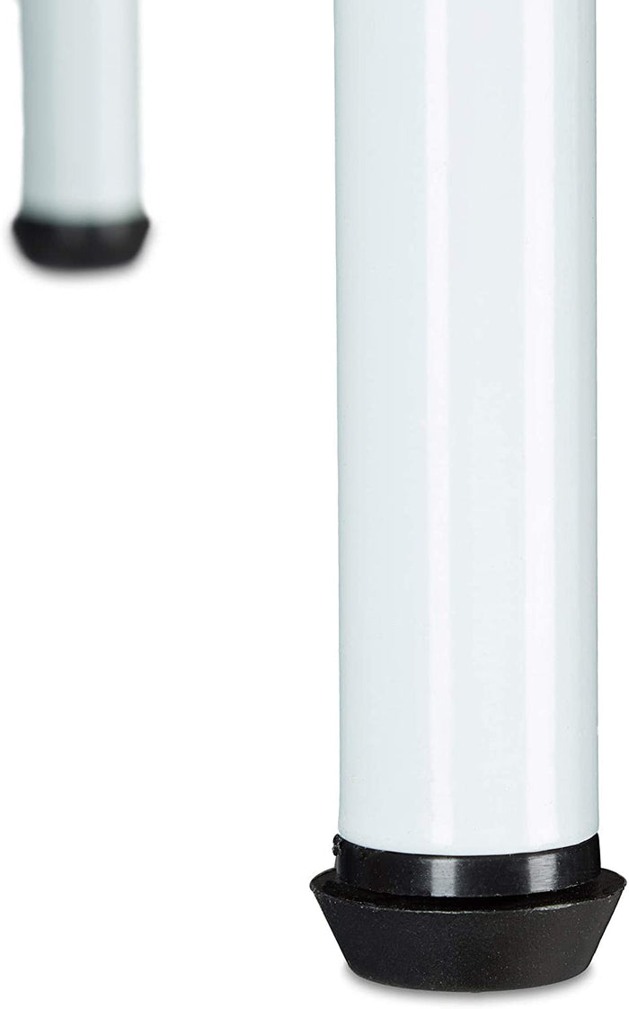 Appendiabiti asta appendiabiti porta scarpe stivali 2 scomparti 60 cm in metallo bianco 13_0002134_3