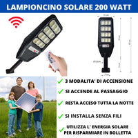 4 Pezzi Lampione Solare a Led esterno 200 W, Lampione led solare con Palo e Telecomando
