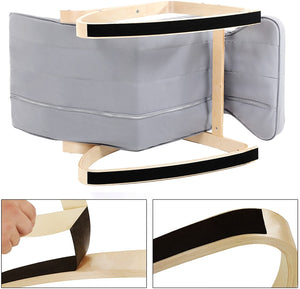 Sedia a dondolo con poggiapiedi regolabile su 5 livelli max. carico 150 kg grigio 12_0000594