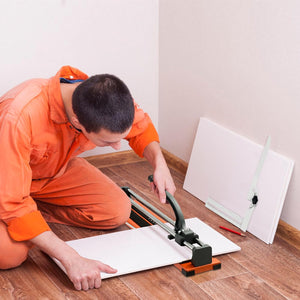 Tagliapiastrelle Manuale Professionale di 61 cm, diagonale di 40,5cm, con scala graduata Precisa rimovibile, rotella di taglio in carburo di tungsteno, per piastre di pavimento e soffitto