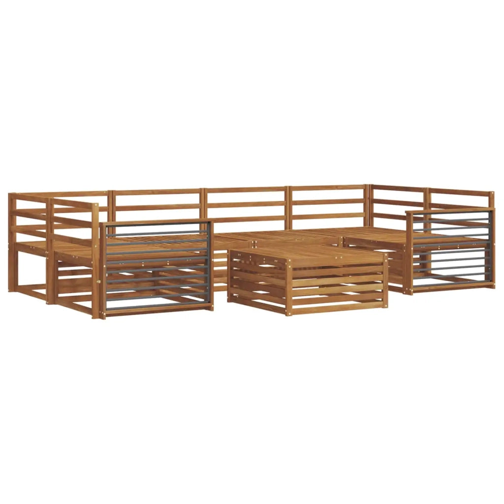 Set di divani da esterno 7 pcs Naturale