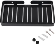Scaffale Bagno in Acciaio Inossidabile 304 - Sostegno Parete - Cassetto con Lavandino - Comparto di Stoccaggio - Nero - 23x12x2,5 cm