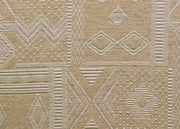 Copritavolo Salotto/Cucina Jacquard Modello Mexico Made In Italy - Rotondo 180 - Beige