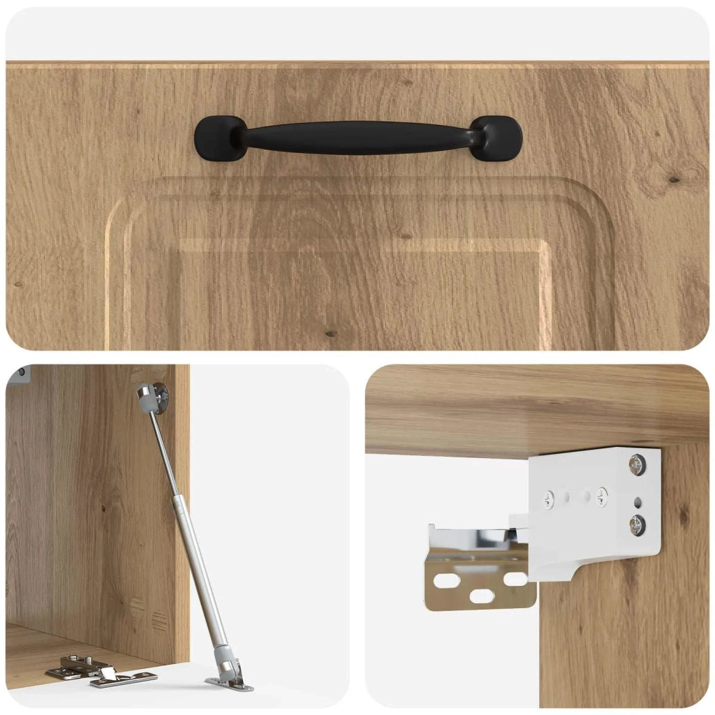 Mobile Porta TV da Muro Rovere Artigianale 59,5 x 31 x 30 cm