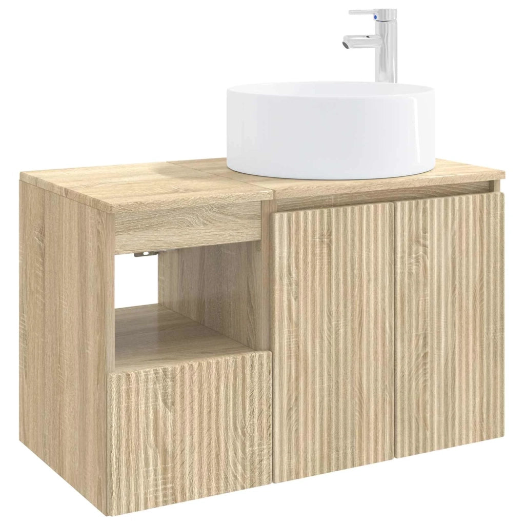 Set di mobili per il bagno 2 pz Rovere Sonoma 3404106