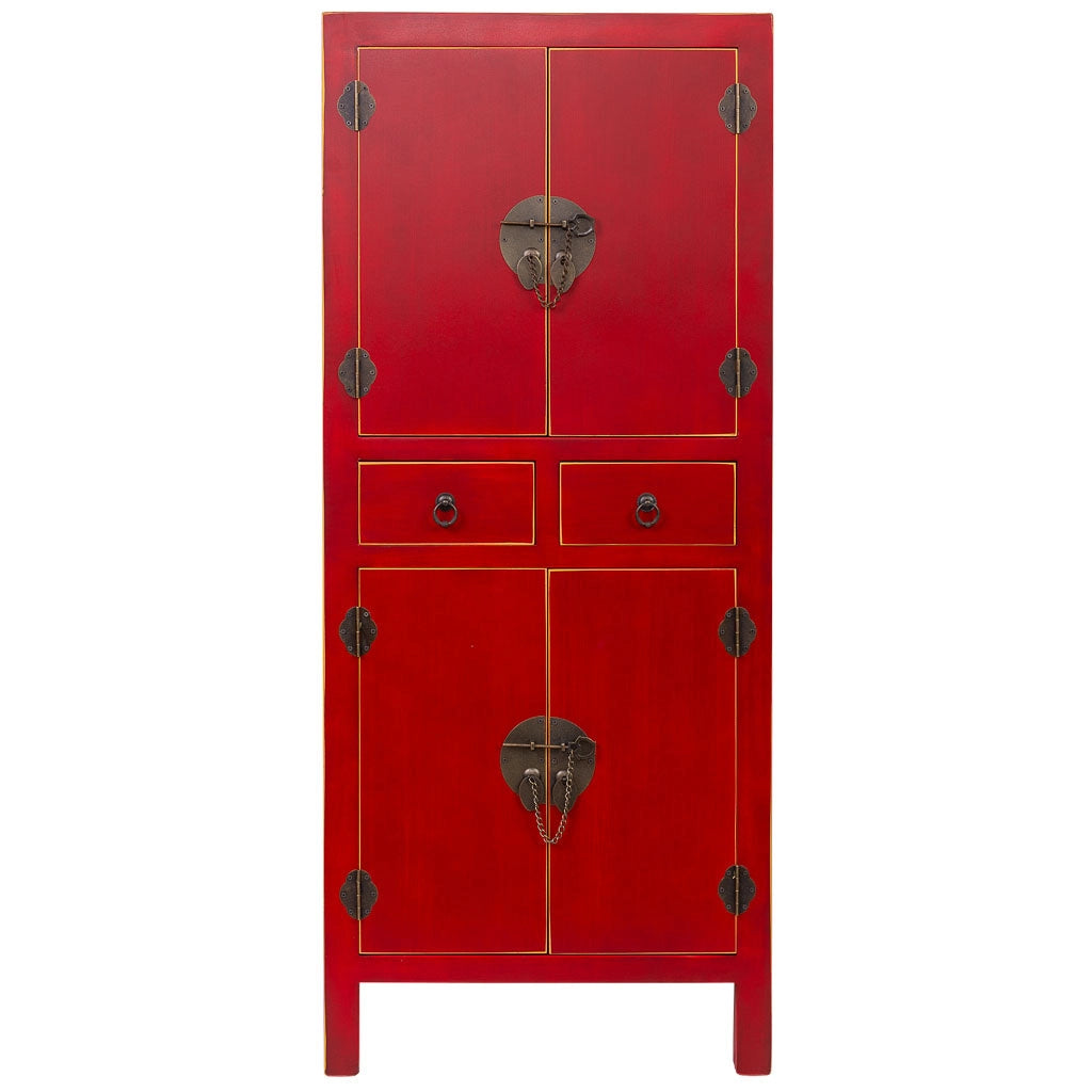 Armadio in legno con 2 cassetti e 4 porta 50x34,5x121h cm