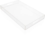 Servizio da Tavola in Acrilico Translucido - 40x30 cm - Antiscivolo - Resistente - Maniglie - Facile da Pulire