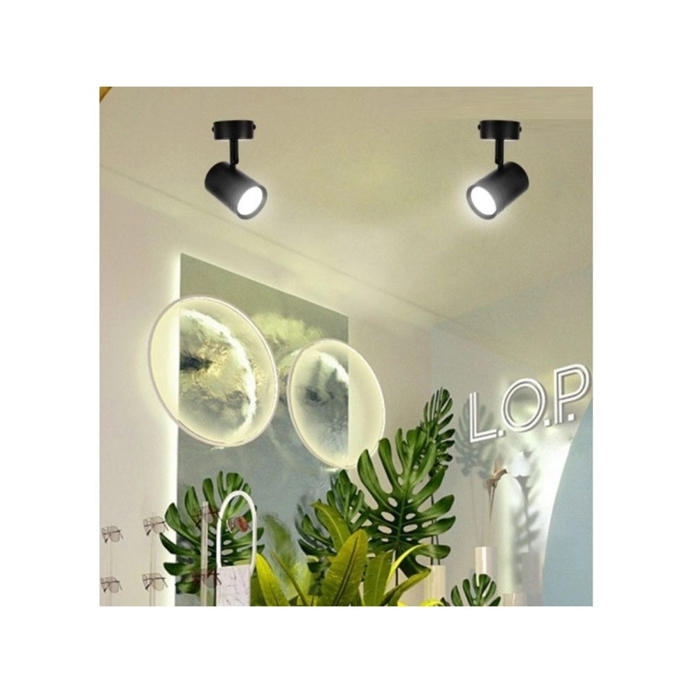 Trade Shop - Porta Faretto Proiettore Orientabile Da Soffitto Parete A Cilindro Gu10 P28-gu10 -
