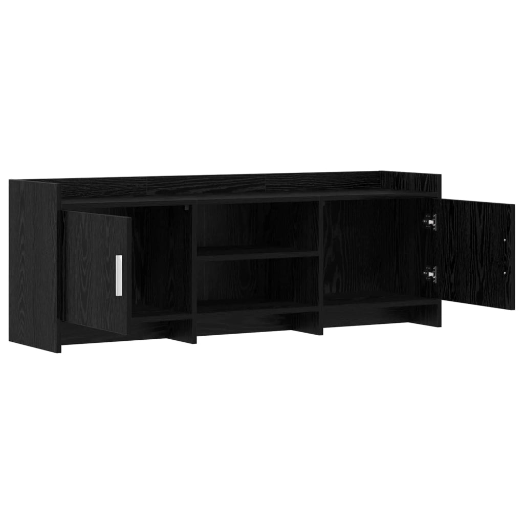 Mobile TV 130 x 33 x 47 cm Rovere Nero Legno ingegnerizzato 8011172