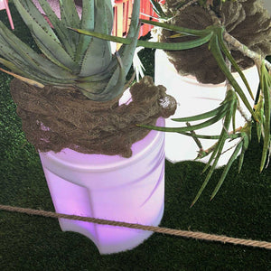 Sgabello Luminoso da Giardino in Polietilene Autoricaricabile Solare Sined Kamis Bianco