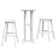 Set Bar da Giardino 3 pz | Set Salotto da Giardino Bianco HDPE