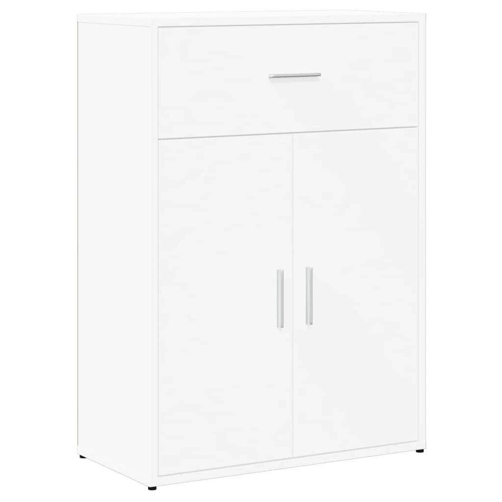 Buffet credenza cassettiera armadio mobile contenitore organizer per cucina soggiorno salotti set da 2 60 x 30 x 84 cm legno ingegnerizzato bianco 02_0036672