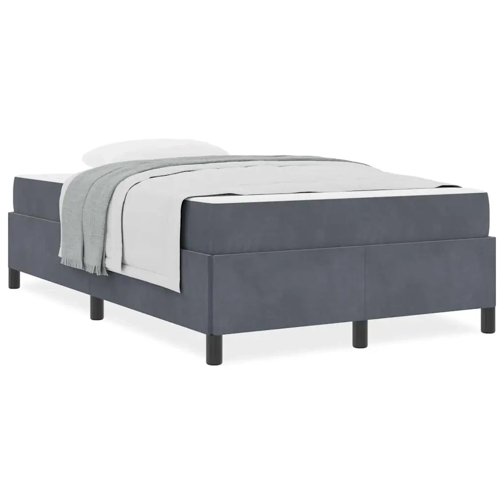 vidaXL Struttura del letto Grigio Scuro e Bianco 120 x 190 cm Velluto