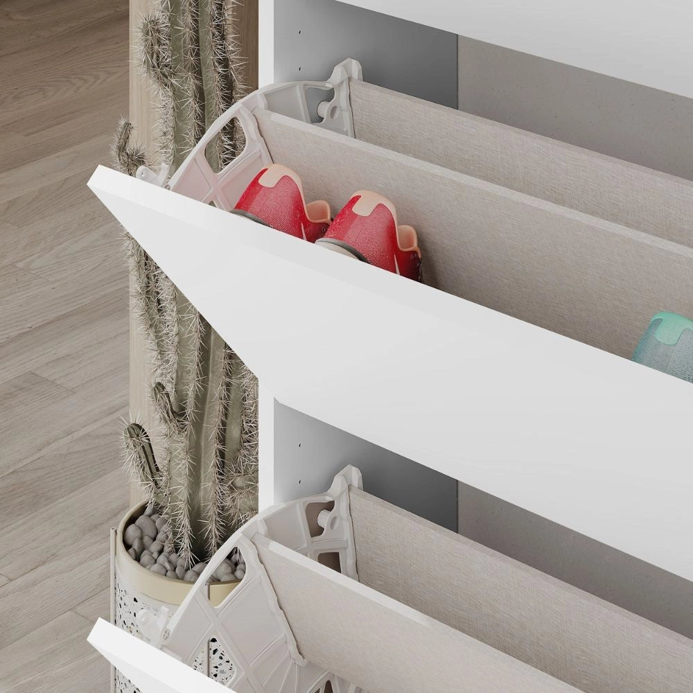 Scarpiera 4 ante a ribalta SHC540BI colore bianco