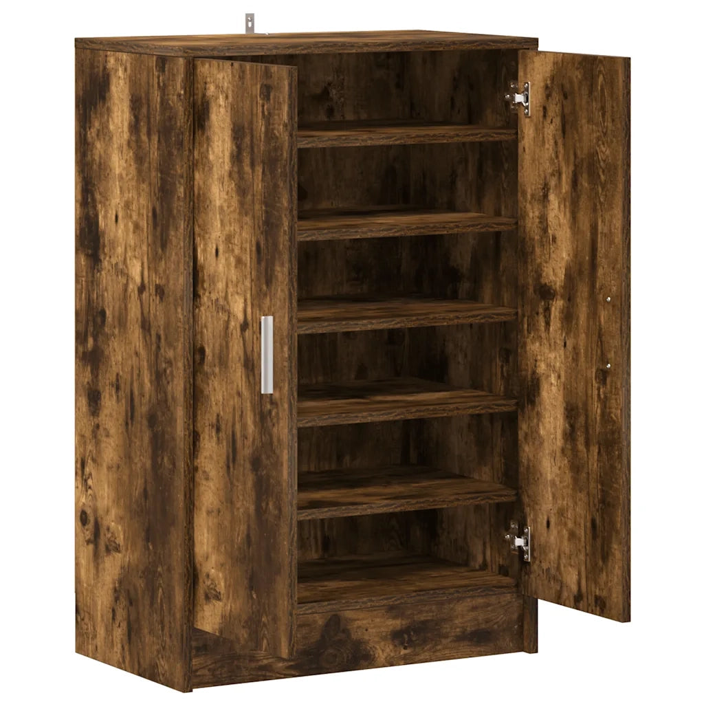 Scarpiera Rovere Fumo 60x35x92 cm in Legno Multistrato cod mxl 40614