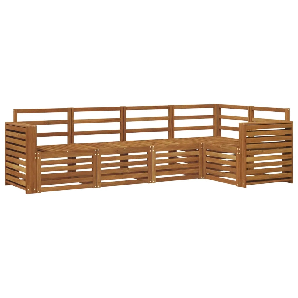 Set divani 5 pcs Naturale Legno di Acacia Massello 3374814