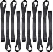 10 pezzi di cinture di allungamento con lacci di allungamento - 46cm cinture di allungamento cinture di allungamento corti con lacci in nylon nero per bicicletta motocicletta trasporto 46x2.5cm