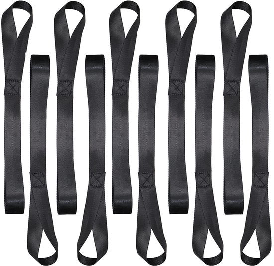 10 pezzi di cinture di allungamento con lacci di allungamento - 46cm cinture di allungamento cinture di allungamento corti con lacci in nylon nero per bicicletta motocicletta trasporto 46x2.5cm